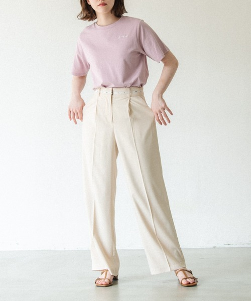 idem（イデム）の「【ZOZOTOWN限定】idem high waist tuck slacks/ハイウエストスラックスパンツ【Sサイズ展開あり】（スラックス・レディース・ブラック/アイボリー/パープル/チャコールグレー/オリーブ・FREE/SMALL）」の9枚目の写真