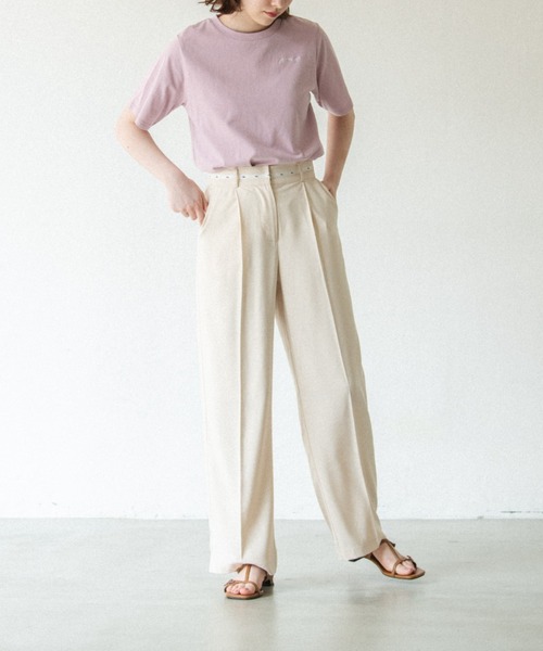 idem（イデム）の「【ZOZOTOWN限定】idem high waist tuck slacks/ハイウエストスラックスパンツ【Sサイズ展開あり】（スラックス・レディース・ブラック/アイボリー/パープル/チャコールグレー/オリーブ・FREE/SMALL）」の6枚目の写真
