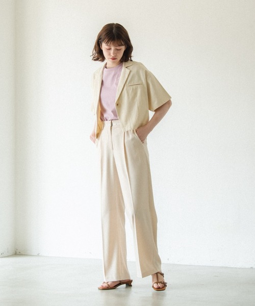 idem（イデム）の「【ZOZOTOWN限定】idem high waist tuck slacks/ハイウエストスラックスパンツ【Sサイズ展開あり】（スラックス・レディース・ブラック/アイボリー/パープル/チャコールグレー/オリーブ・FREE/SMALL）」の16枚目の写真