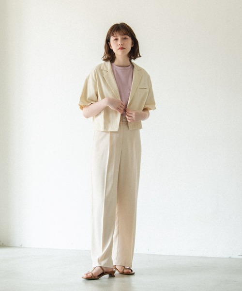 idem（イデム）の「【ZOZOTOWN限定】idem high waist tuck slacks/ハイウエストスラックスパンツ【Sサイズ展開あり】（スラックス・レディース・ブラック/アイボリー/パープル/チャコールグレー/オリーブ・FREE/SMALL）」の17枚目の写真
