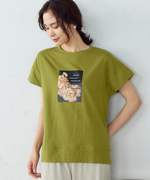 COMME CA ISM(コムサイズム)の「フォトプリント Tシャツ(Tシャツ/カットソー・レディース・ブラウン/レッド/オリーブ/アイボリー・SMALL/MEDIUM/LARGE)」の13枚目の写真