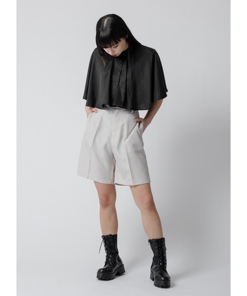 Adoon plain（アドーンプレーン）の「ケープブラウス / 半袖（シャツ/ブラウス・レディース・ホワイト/ブラック・FREE）」の18枚目の写真