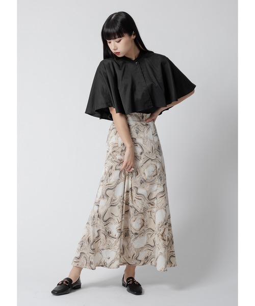 Adoon plain（アドーンプレーン）の「ケープブラウス / 半袖（シャツ/ブラウス・レディース・ホワイト/ブラック・FREE）」の19枚目の写真