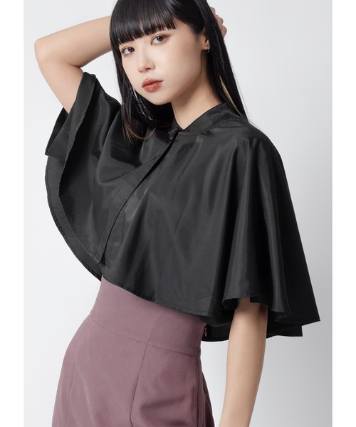 Adoon plain（アドーンプレーン）の「ケープブラウス / 半袖（シャツ/ブラウス・レディース・ホワイト/ブラック・FREE）」の12枚目の写真