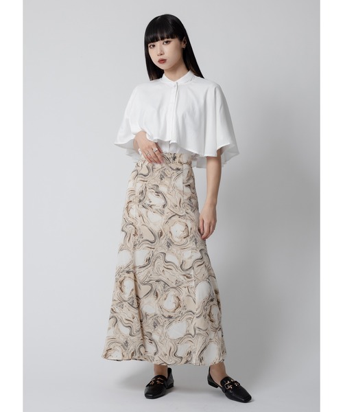 Adoon plain（アドーンプレーン）の「ケープブラウス / 半袖（シャツ/ブラウス・レディース・ホワイト/ブラック・FREE）」の8枚目の写真