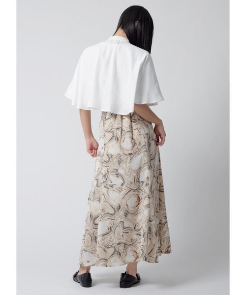 Adoon plain（アドーンプレーン）の「ケープブラウス / 半袖（シャツ/ブラウス・レディース・ホワイト/ブラック・FREE）」の10枚目の写真