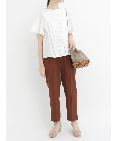 Te chichi（テチチ）の「タックフレアスリーブブラウス（シャツ/ブラウス・レディース・オフホワイト/ブルー/ブラック・ﾌﾘ-）」の8枚目の写真