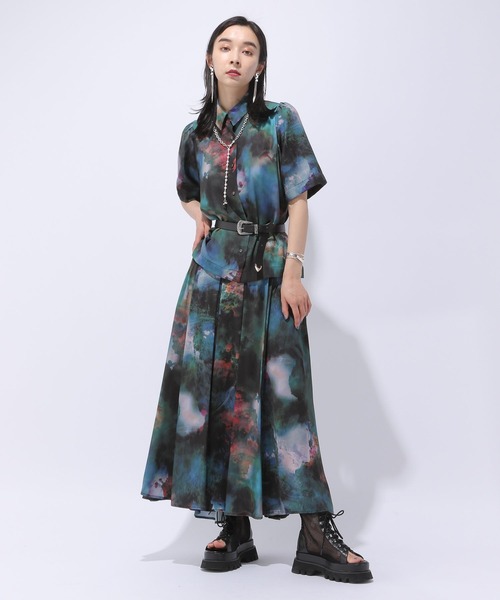 HARE(ハレ)の「ブラーアートシャツ(HARE)(シャツ/ブラウス・レディース・ブラック/グリーン・FREE)」の15枚目の写真