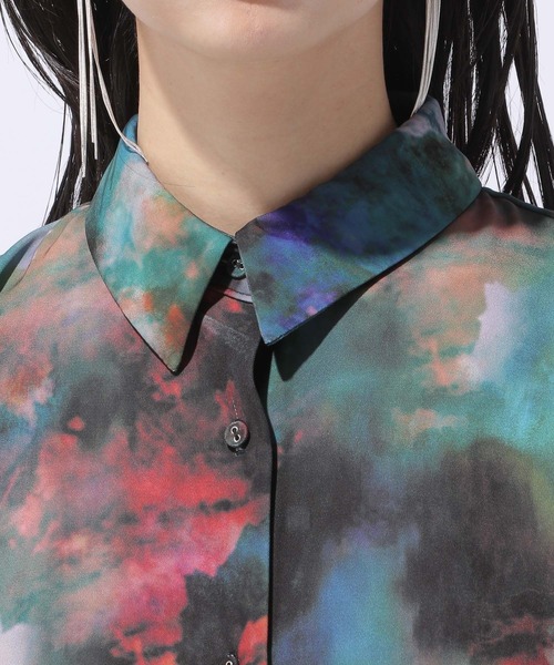 HARE(ハレ)の「ブラーアートシャツ(HARE)(シャツ/ブラウス・レディース・ブラック/グリーン・FREE)」の13枚目の写真