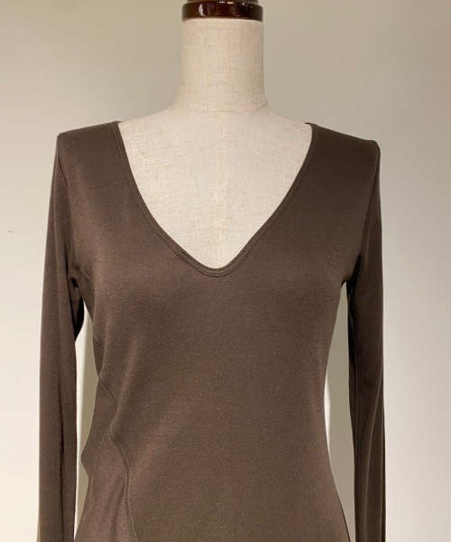 ADDICT NOIR(アディクトノアー)の「ADDICT NOIR/アディクト ノアー/Long Tops(Tシャツ/カットソー・レディース・ブラウン・FREE)」の5枚目の写真