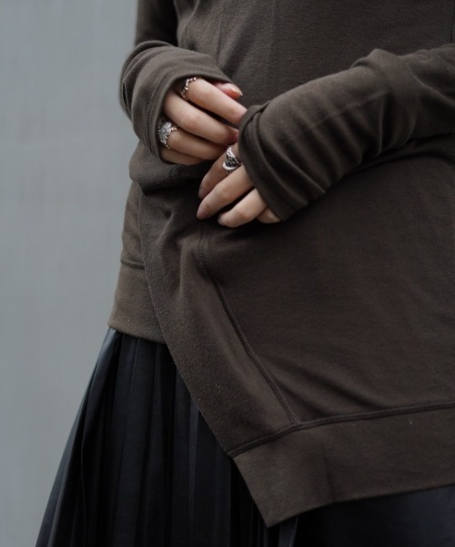 ADDICT NOIR(アディクトノアー)の「ADDICT NOIR/アディクト ノアー/Long Tops(Tシャツ/カットソー・レディース・ブラウン・FREE)」の3枚目の写真