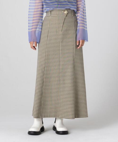 CITEN(シテン)の「<CITEN>ミニチェック ハイウエスト マーメイド スカート(スカート・レディース・ダークブラウン/イエロー・FREE)」の10枚目の写真