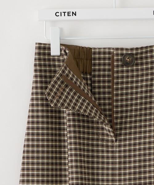 CITEN(シテン)の「<CITEN>ミニチェック ハイウエスト マーメイド スカート(スカート・レディース・ダークブラウン/イエロー・FREE)」の18枚目の写真