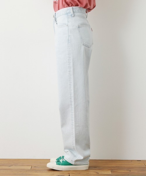 RODEO CROWNS WIDE BOWL（ロデオクラウンズワイドボウル）の「LOSE COLOR STRAIGHT DENIM（デニムパンツ・レディース・ライトブルー/ライトグレー・MEDIUM/X-SMALL/SMALL）」の5枚目の写真