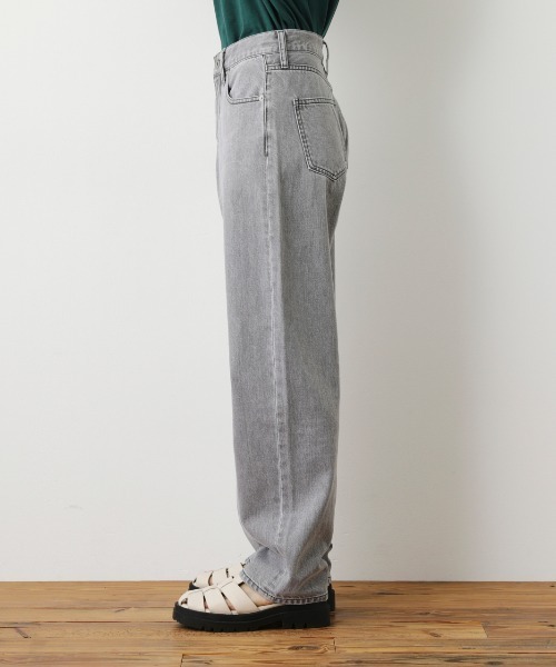 RODEO CROWNS WIDE BOWL（ロデオクラウンズワイドボウル）の「LOSE COLOR STRAIGHT DENIM（デニムパンツ・レディース・ライトブルー/ライトグレー・MEDIUM/X-SMALL/SMALL）」の3枚目の写真