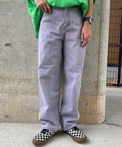 RODEO CROWNS WIDE BOWL（ロデオクラウンズワイドボウル）の「LOSE COLOR STRAIGHT DENIM（デニムパンツ・レディース・ライトブルー/ライトグレー・MEDIUM/X-SMALL/SMALL）」の14枚目の写真