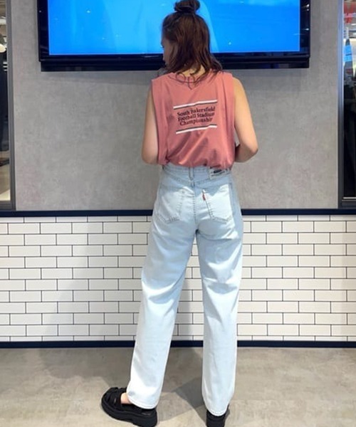 RODEO CROWNS WIDE BOWL（ロデオクラウンズワイドボウル）の「LOSE COLOR STRAIGHT DENIM（デニムパンツ・レディース・ライトブルー/ライトグレー・MEDIUM/X-SMALL/SMALL）」の21枚目の写真