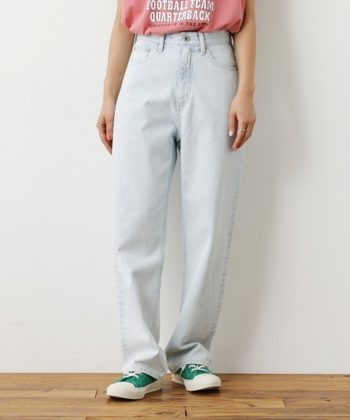 RODEO CROWNS WIDE BOWL（ロデオクラウンズワイドボウル）の「LOSE COLOR STRAIGHT DENIM（デニムパンツ・レディース・ライトブルー/ライトグレー・MEDIUM/X-SMALL/SMALL）」の22枚目の写真