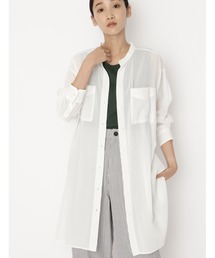 human woman | シアーロングシャツ(シャツ/ブラウス)