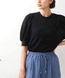 DRESKIP | 袖はぷぽこぽこ五分袖プルオーバー(Tシャツ/カットソー)