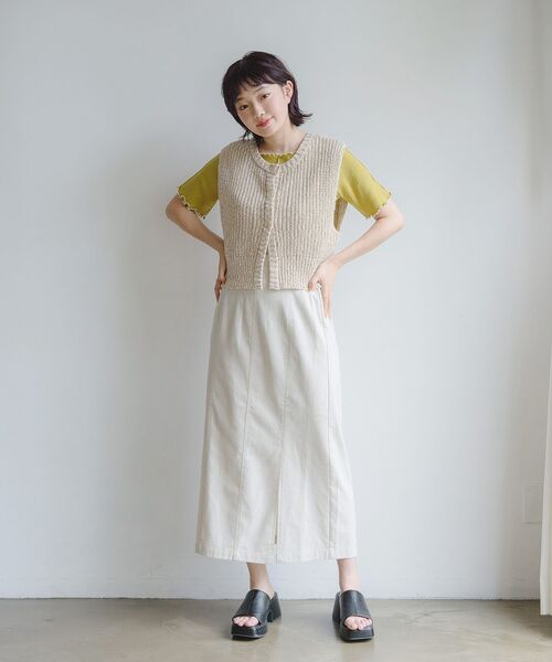 RETRO GIRL（レトロガール）の「２WAYテレコメロウTee（Tシャツ/カットソー・レディース・ホワイト/ブラック/イエロー/グリーン系その他3/ブルー系その他3・FREE）」の10枚目の写真