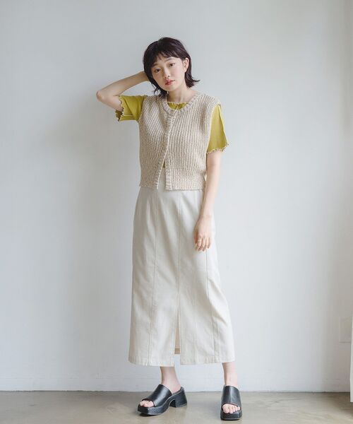 RETRO GIRL（レトロガール）の「２WAYテレコメロウTee（Tシャツ/カットソー・レディース・ホワイト/ブラック/イエロー/グリーン系その他3/ブルー系その他3・FREE）」の11枚目の写真