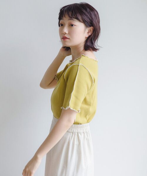 RETRO GIRL（レトロガール）の「２WAYテレコメロウTee（Tシャツ/カットソー・レディース・ホワイト/ブラック/イエロー/グリーン系その他3/ブルー系その他3・FREE）」の12枚目の写真