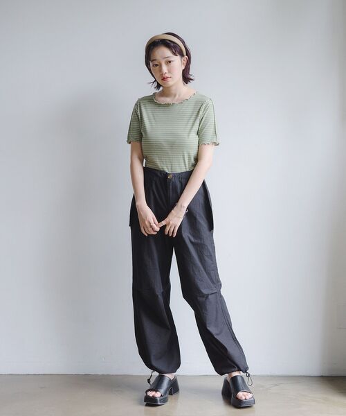 RETRO GIRL（レトロガール）の「２WAYテレコメロウTee（Tシャツ/カットソー・レディース・ホワイト/ブラック/イエロー/グリーン系その他3/ブルー系その他3・FREE）」の14枚目の写真