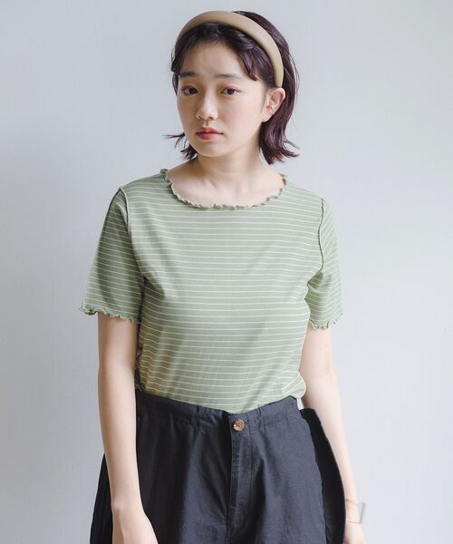 RETRO GIRL（レトロガール）の「２WAYテレコメロウTee（Tシャツ/カットソー・レディース・ホワイト/ブラック/イエロー/グリーン系その他3/ブルー系その他3・FREE）」の20枚目の写真