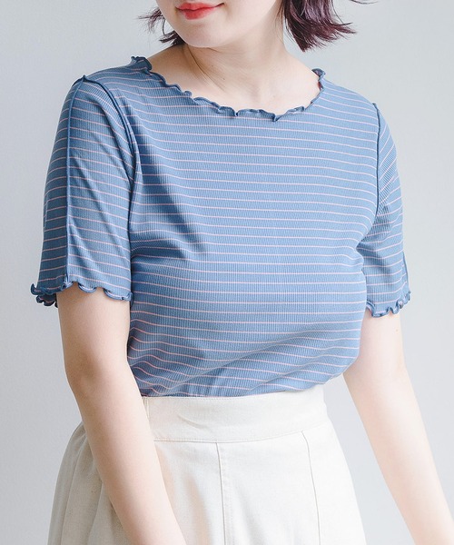 RETRO GIRL（レトロガール）の「２WAYテレコメロウTee（Tシャツ/カットソー・レディース・ホワイト/ブラック/イエロー/グリーン系その他3/ブルー系その他3・FREE）」の2枚目の写真