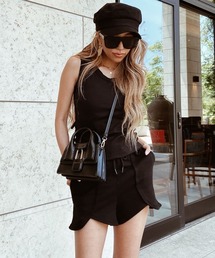 エストレジャタンクトップ Tulle trim rib tanktop - esutoreja-エストレジャ-｜レディース