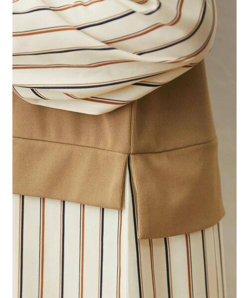 Green　Parks（グリーンパークス）の「マルチストライプドッキングカットワンピース（ワンピース・レディース・ブラック/ベージュ・FREE）」の10枚目の写真