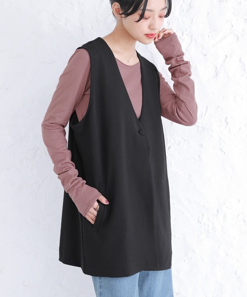 osharewalker（オシャレウォーカー）の「【廃盤】『カットジョーゼットジレベスト』（ベスト・レディース・ブルー/ブラック・FREE）」の7枚目の写真