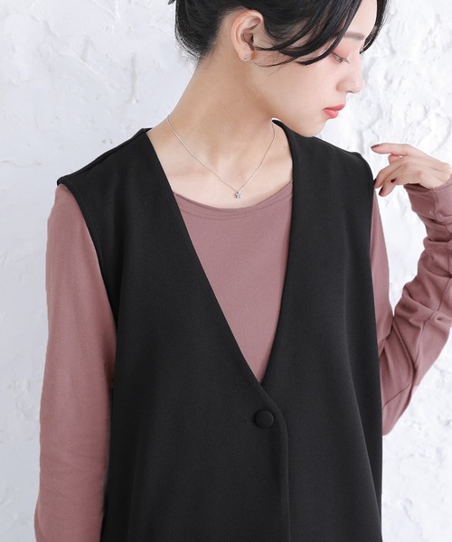 osharewalker（オシャレウォーカー）の「【廃盤】『カットジョーゼットジレベスト』（ベスト・レディース・ブルー/ブラック・FREE）」の9枚目の写真