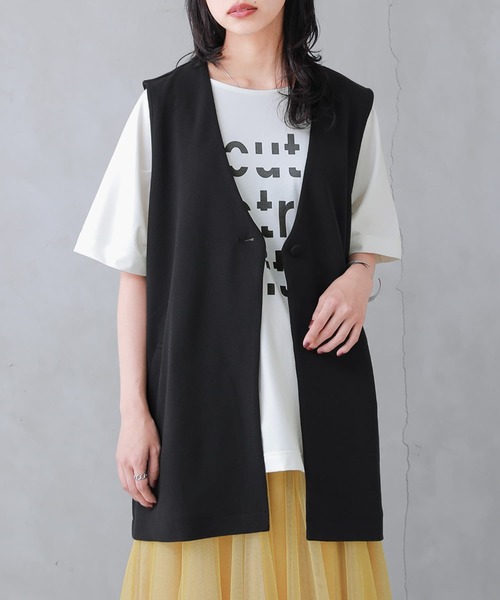 osharewalker（オシャレウォーカー）の「【廃盤】『カットジョーゼットジレベスト』（ベスト・レディース・ブルー/ブラック・FREE）」の11枚目の写真