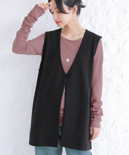 osharewalker（オシャレウォーカー）の「【廃盤】『カットジョーゼットジレベスト』（ベスト・レディース・ブルー/ブラック・FREE）」の8枚目の写真