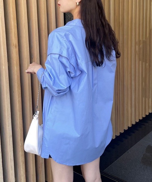 one after another NICE CLAUP(ワンアフターアナザーナイスクラップ)の「パールボタン肩あきマルチシャツ(シャツ/ブラウス・レディース・オフホワイト/ブラウン系その他/ブルー/ブルー系その他・FREE)」の17枚目の写真