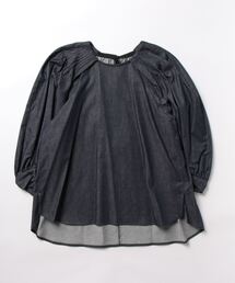 タックボリュームスリーブブラウス