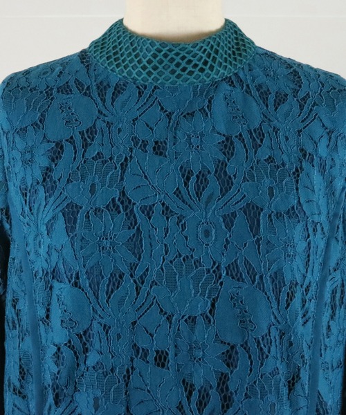 AULA AILA(アウラアイラ)の「ストレートラインレースワンピース(ワンピース・レディース・ブラック/ターコイズブルー/マスタード・0)」の20枚目の写真