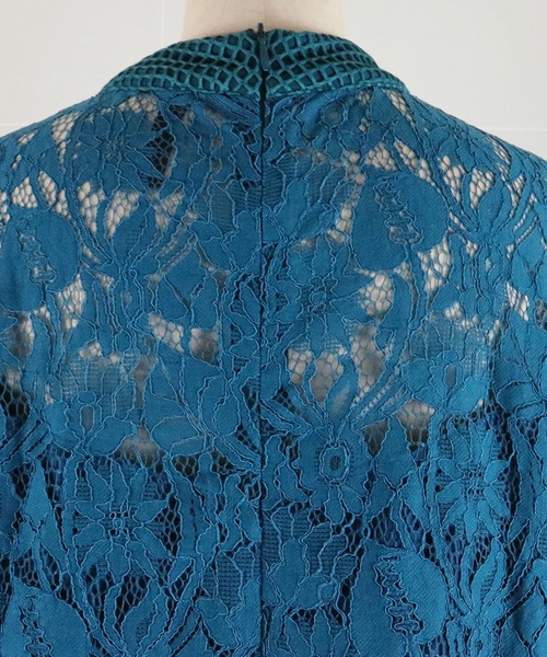 AULA AILA(アウラアイラ)の「ストレートラインレースワンピース(ワンピース・レディース・ブラック/ターコイズブルー/マスタード・0)」の18枚目の写真