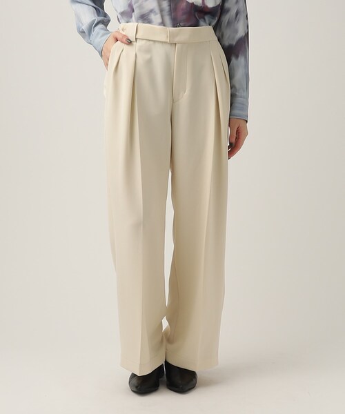 tk.TAKEO KIKUCHI(ティーケータケオキクチ)の「◆ギミックベルトダブルクロスパンツ(その他パンツ・レディース・アイボリー/ブラウン系その他/ブラック・66)」の5枚目の写真