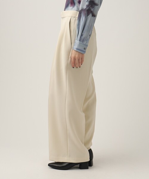 tk.TAKEO KIKUCHI(ティーケータケオキクチ)の「◆ギミックベルトダブルクロスパンツ(その他パンツ・レディース・アイボリー/ブラウン系その他/ブラック・66)」の6枚目の写真