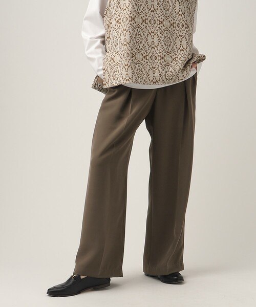 tk.TAKEO KIKUCHI(ティーケータケオキクチ)の「◆ギミックベルトダブルクロスパンツ(その他パンツ・レディース・アイボリー/ブラウン系その他/ブラック・66)」の14枚目の写真