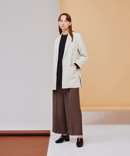 tk.TAKEO KIKUCHI(ティーケータケオキクチ)の「◆ギミックベルトダブルクロスパンツ(その他パンツ・レディース・アイボリー/ブラウン系その他/ブラック・66)」の20枚目の写真