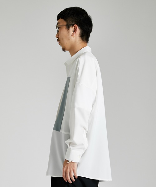 SHAREEF（シャリーフ）の「STUDIOUS別注 SWITHCHNG MOTIF SHIRTS（シャツ/ブラウス・メンズ・ホワイト/ブラック・1/2）」の9枚目の写真