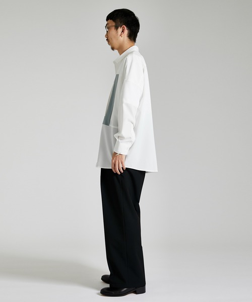 SHAREEF（シャリーフ）の「STUDIOUS別注 SWITHCHNG MOTIF SHIRTS（シャツ/ブラウス・メンズ・ホワイト/ブラック・1/2）」の3枚目の写真