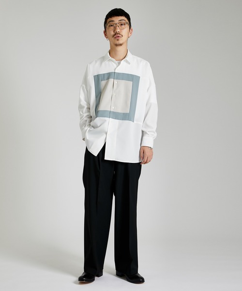 SHAREEF（シャリーフ）の「STUDIOUS別注 SWITHCHNG MOTIF SHIRTS（シャツ/ブラウス・メンズ・ホワイト/ブラック・1/2）」の15枚目の写真