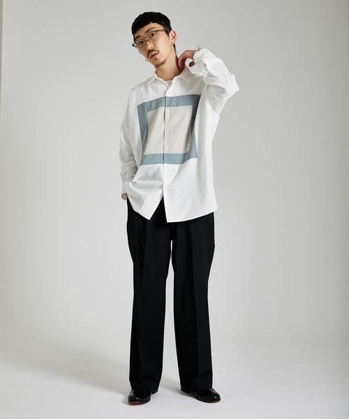 SHAREEF（シャリーフ）の「STUDIOUS別注 SWITHCHNG MOTIF SHIRTS（シャツ/ブラウス・メンズ・ホワイト/ブラック・1/2）」の19枚目の写真