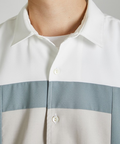 SHAREEF（シャリーフ）の「STUDIOUS別注 SWITHCHNG MOTIF SHIRTS（シャツ/ブラウス・メンズ・ホワイト/ブラック・1/2）」の16枚目の写真