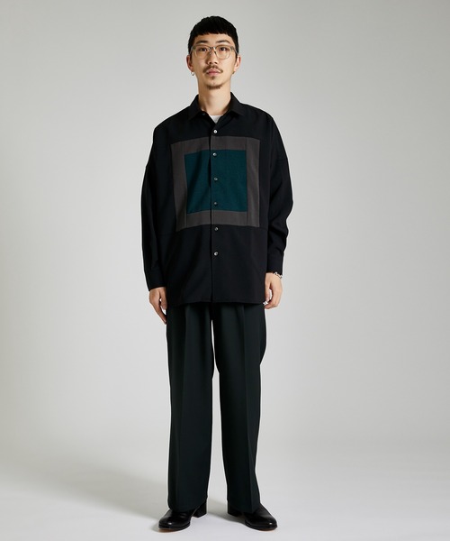 SHAREEF（シャリーフ）の「STUDIOUS別注 SWITHCHNG MOTIF SHIRTS（シャツ/ブラウス・メンズ・ホワイト/ブラック・1/2）」の13枚目の写真